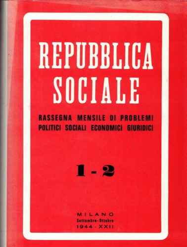 Repubblica sociale rassegna - repubblica, sociale.